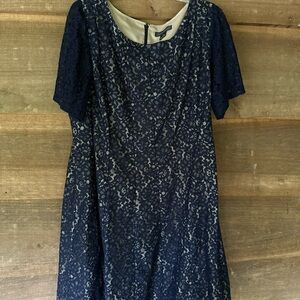 Jessica Howard Blue Sequin Midi Dress Flutter Sleeve Wedding Guest
